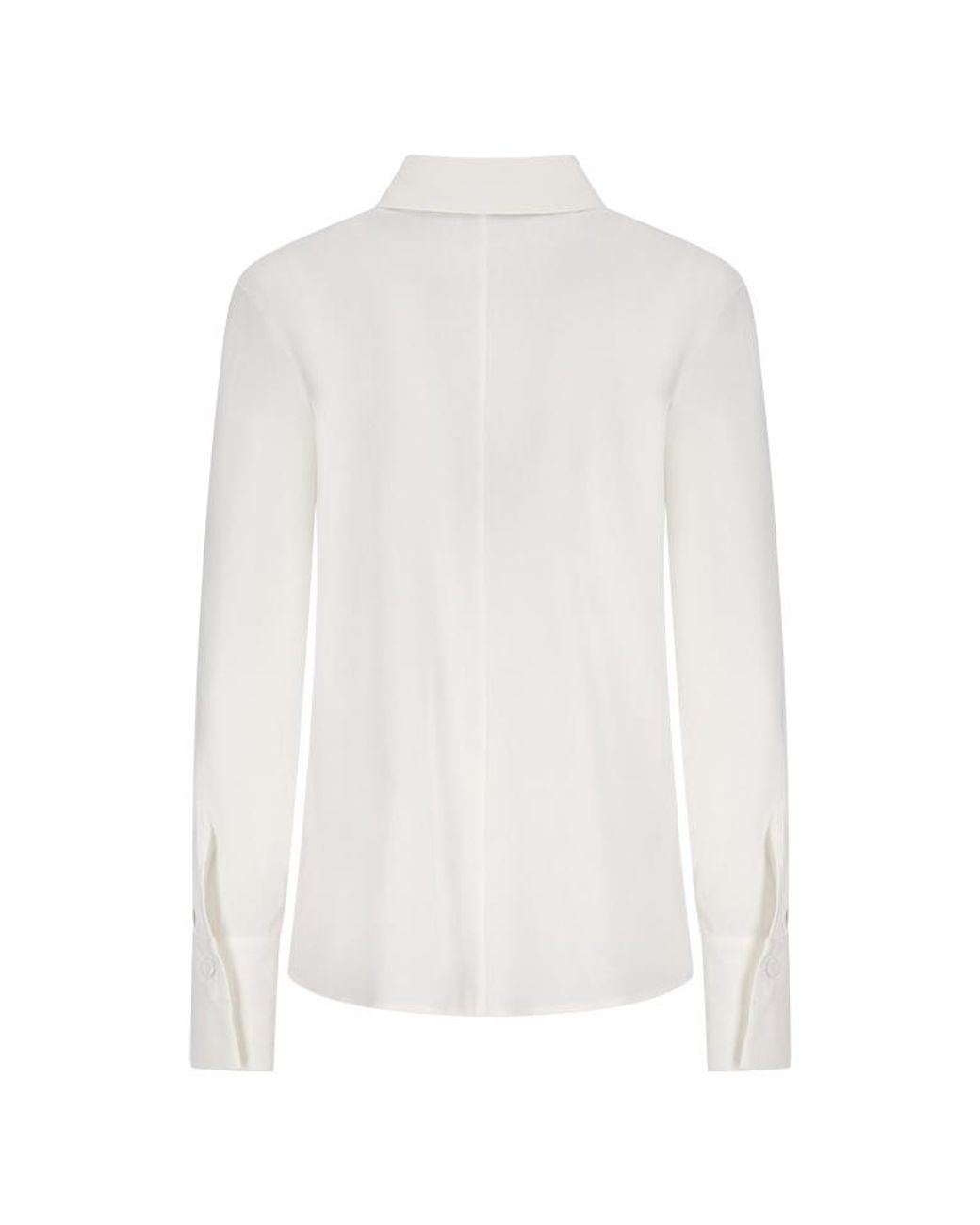 Max Mara White Mxpbadesse Collared Long-Sleeve Shirt