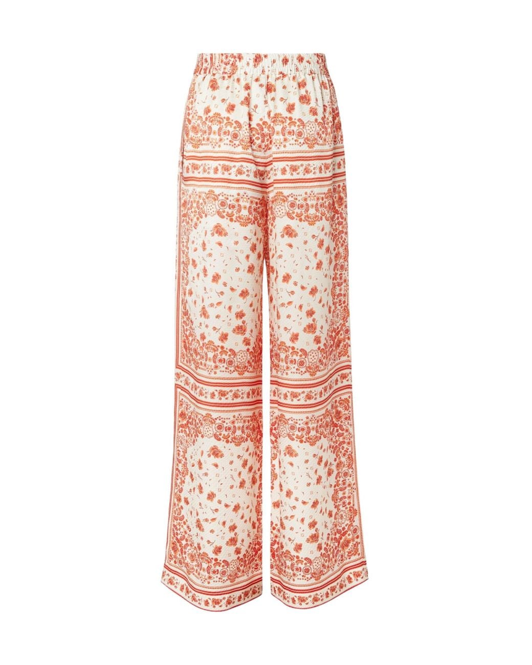 Fendi Pink Coral Bandana Printed Wide-Leg Trousers