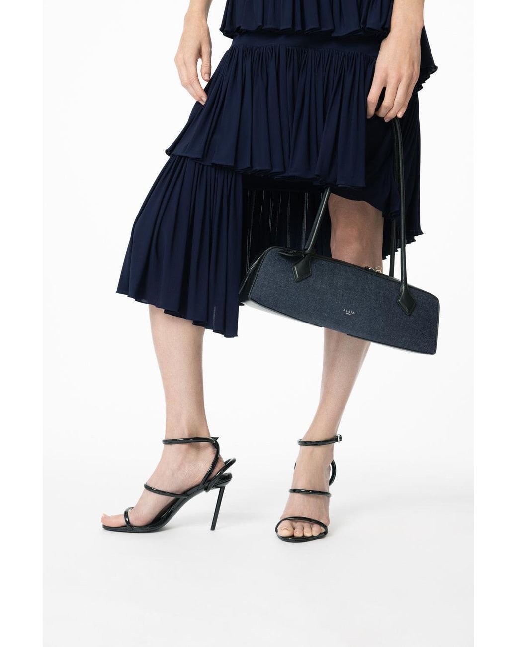 Alaïa Black 90Mm Buckle-Fastening Strappy Sandals