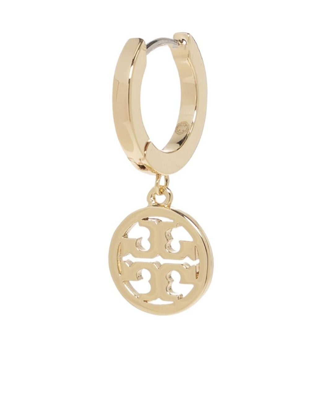Tory Burch Metallic Miller Huggie Hoop Earrings