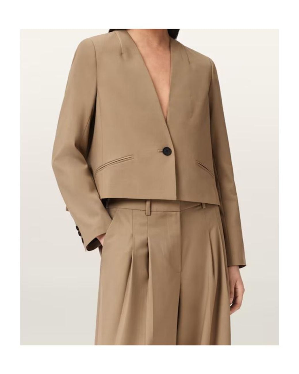 AllSaints Natural Wool-Blend Poppy Blazer
