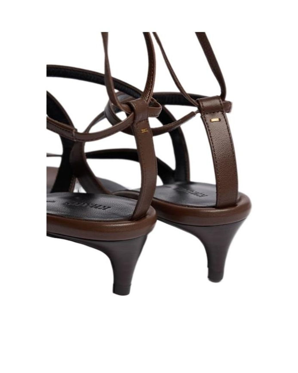 Khaite Metallic Ankle Strap Sandals