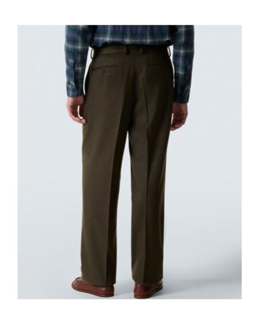 Auralee Gray Camel Hair Flannel Straight Pants for men