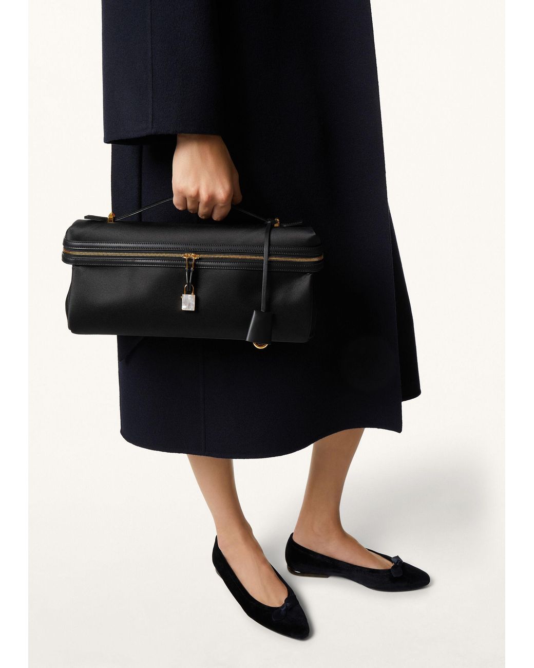 Loro Piana Black Extra Softy Bag L33 Shoulder Bag