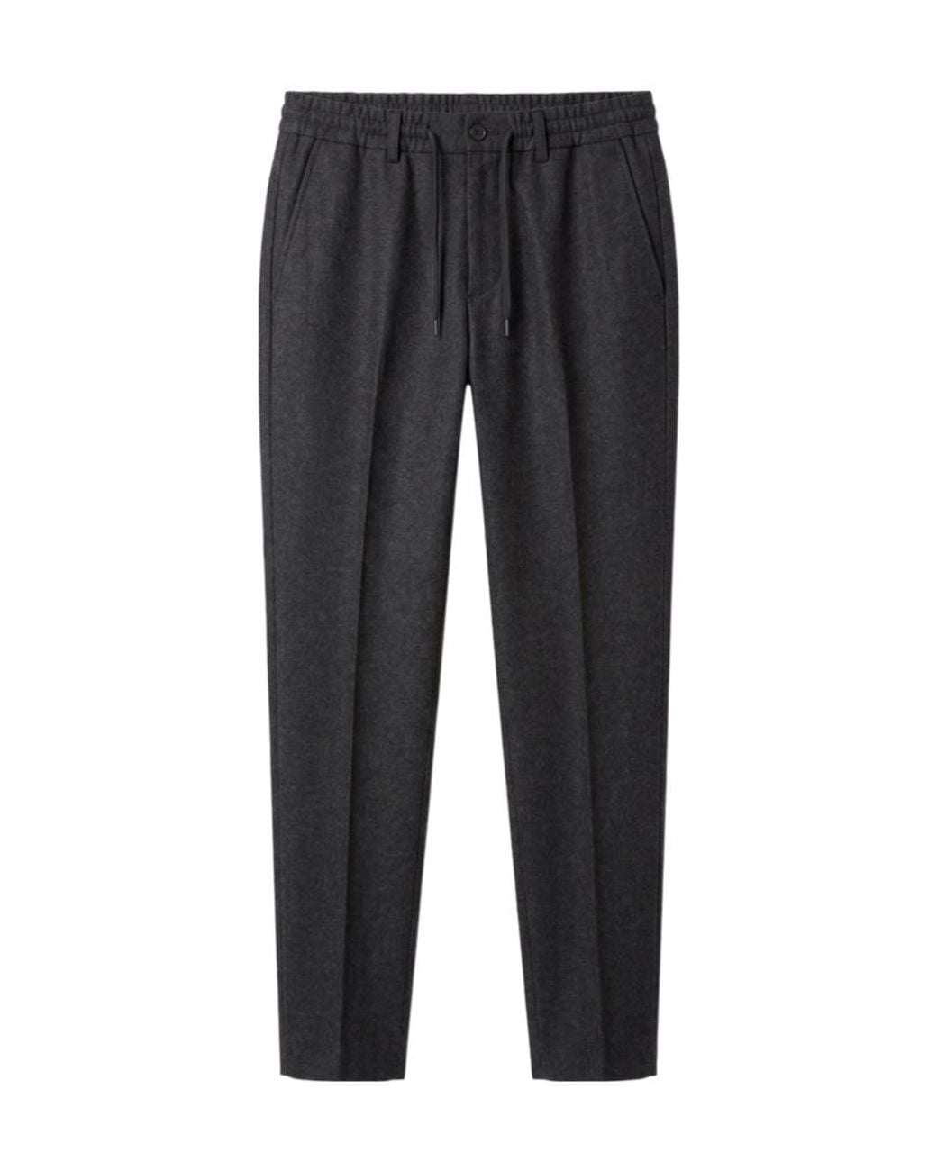 Incotex Black Elastic-Waist Casual Trousers for men
