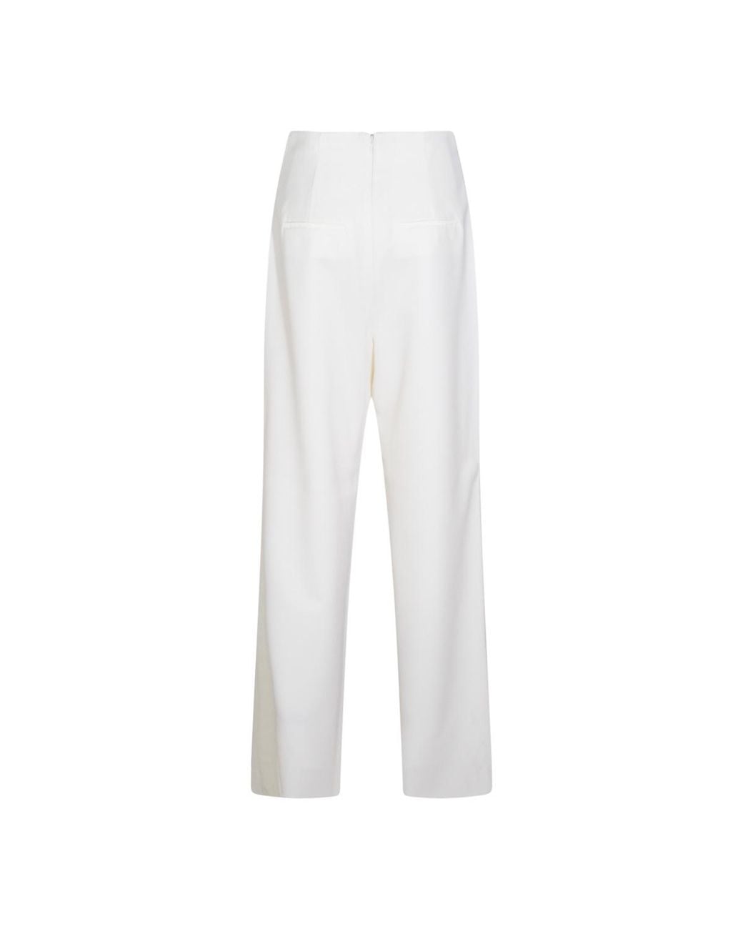 Max Mara White Balta High-Waist Wide-Leg Pants