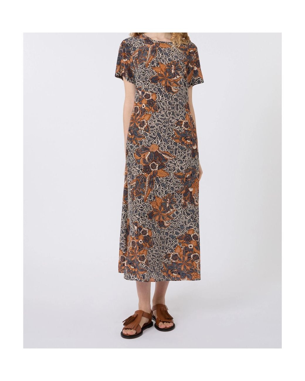 Weekend by Maxmara Brown Floral Dress