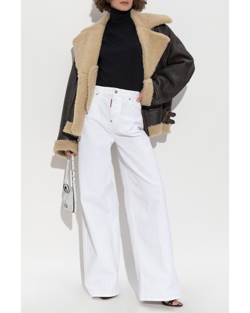 DSquared² White Wide-Leg Jeans
