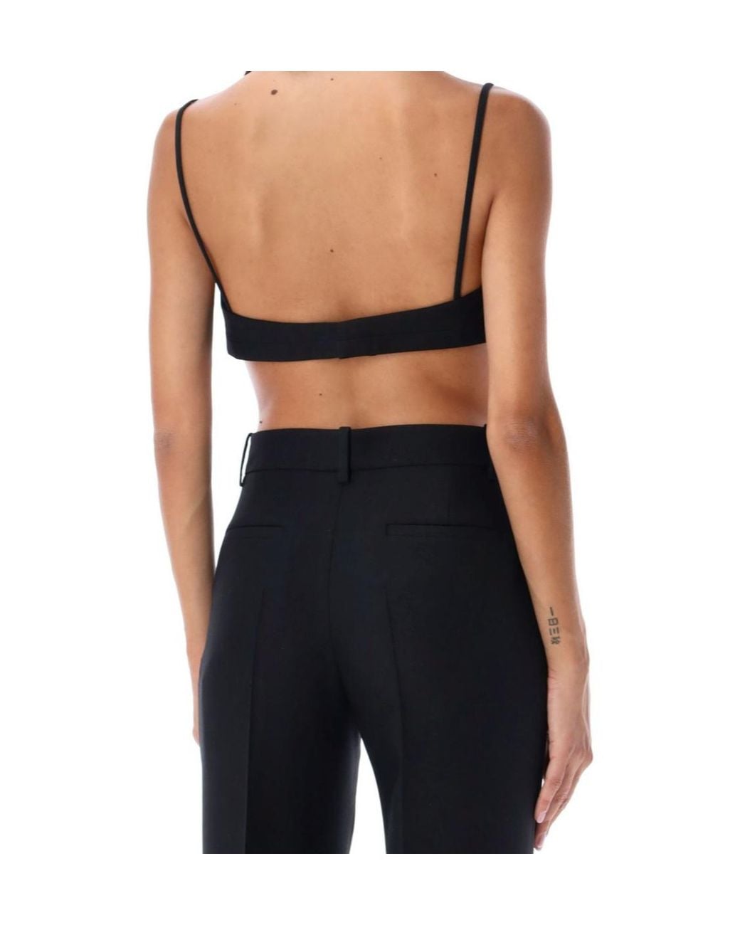 Valentino Black Bow-Tie Strapped Bra