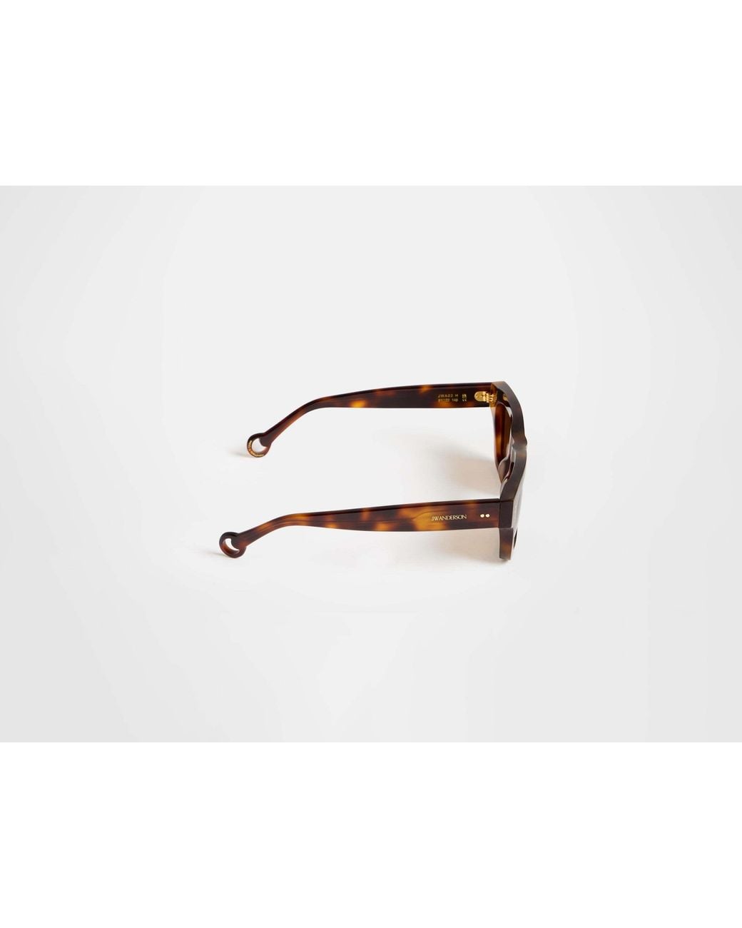 J.W. Anderson Brown Tortoiseshell-Effect Square-Frame Sunglasses