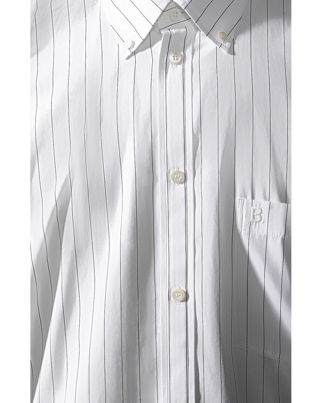 Balenciaga White Striped Shirt for men