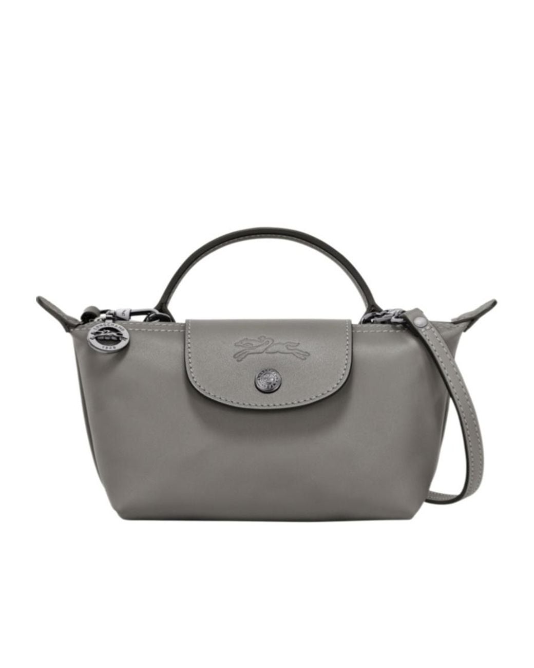 Longchamp Gray Le Pliage Xtra Xs Pouch Bag
