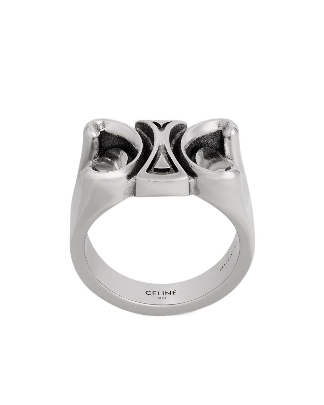 Céline White San Onofre Chunky Triomphe Ring for men