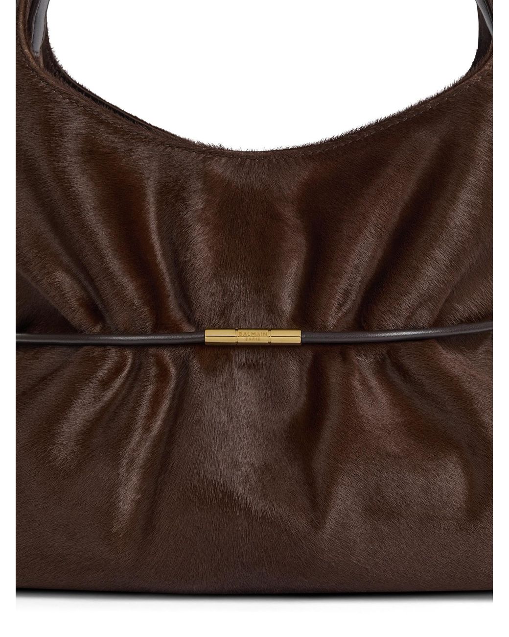 Balmain Brown Sphynx Medium Shoulder Bag
