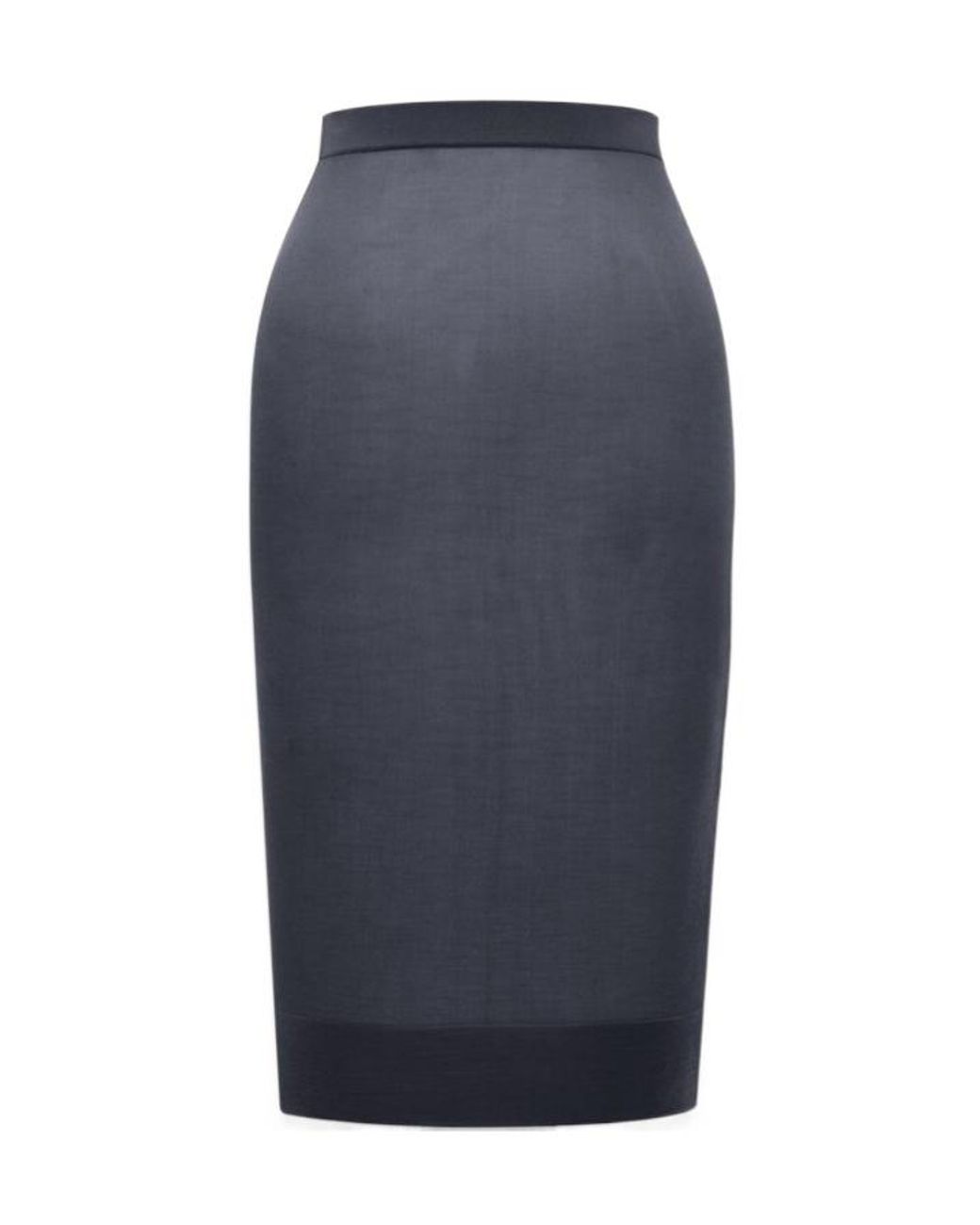Saint Laurent Blue High Waist Knitted Pencil Skirt