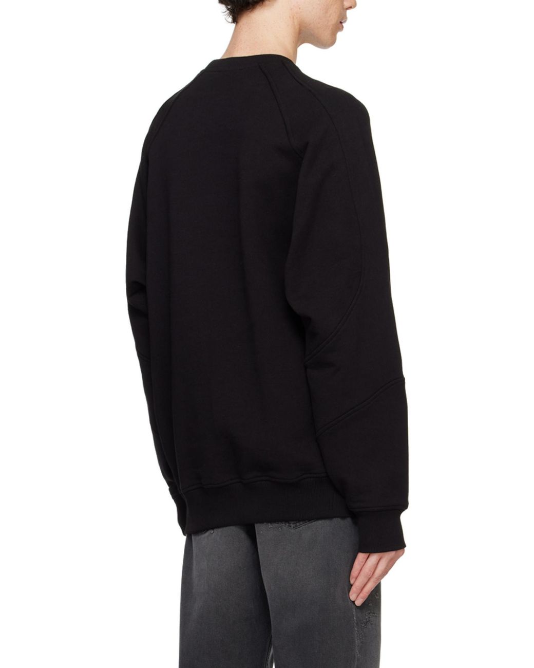 Balmain Blue Cotton Logo Sweatshirt for men