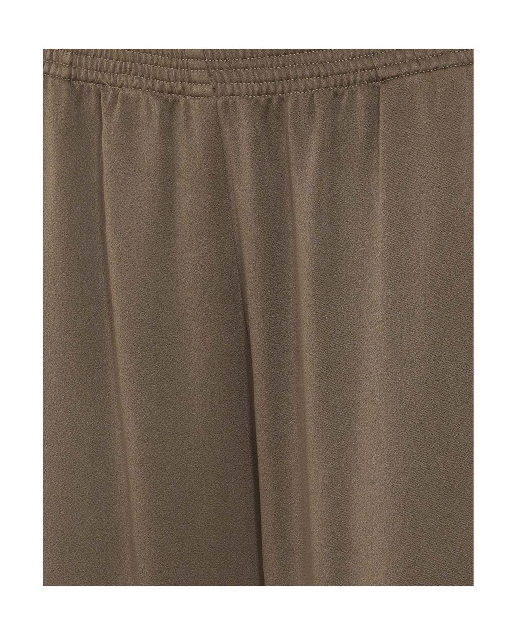Fabiana Filippi Brown Shiny Satin Wide-Leg Pants