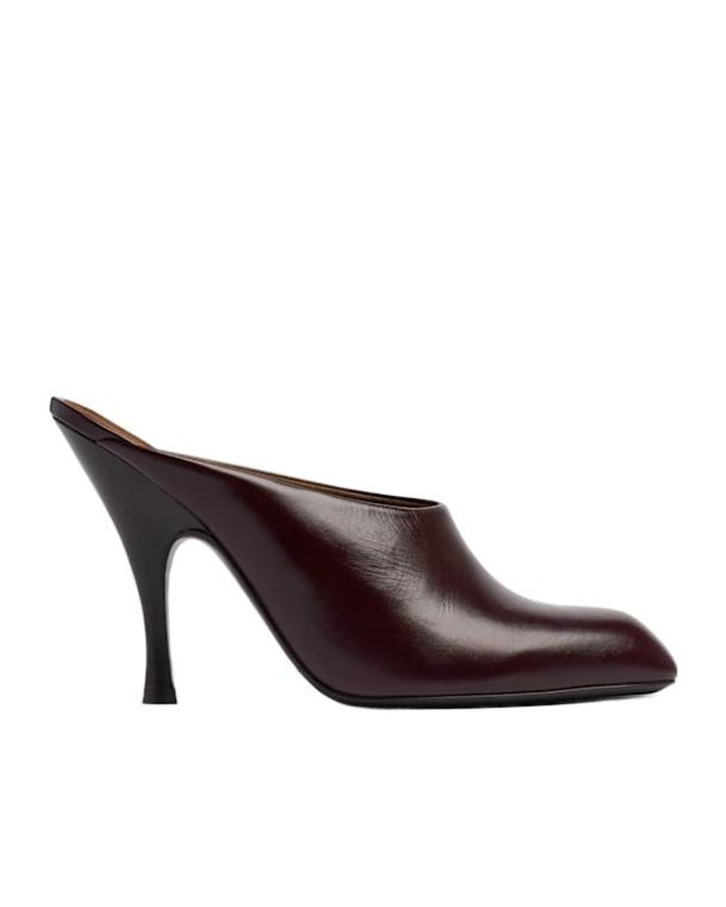 Khaite Brown Closed-Toe Mules With Spool Heel