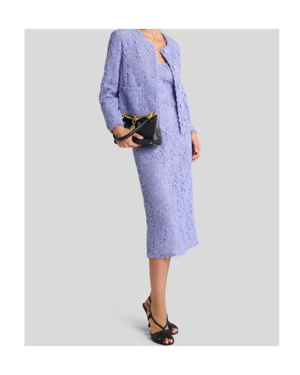 Etro Blue Floral Macramé Jacket