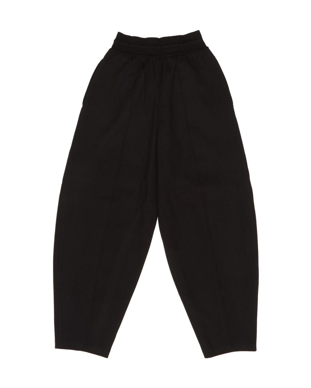 Loro Piana Black Drawsring Wide-Leg Trousers