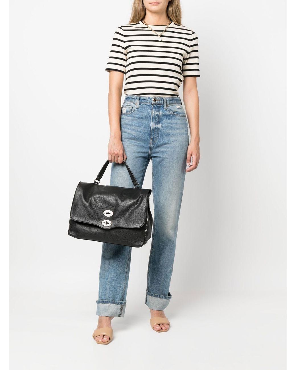 Zanellato Black Daily Pebbled Tote Bag