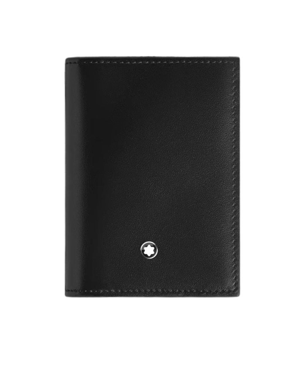 Montblanc Black Folded Leather Wallet for men