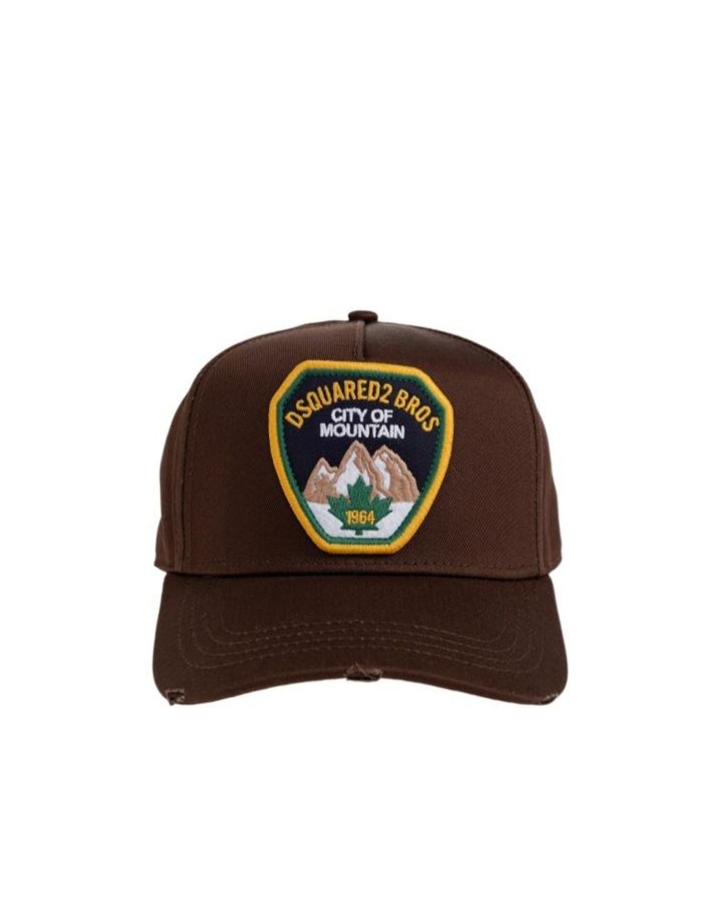 DSquared² Brown Logo Patch Baseball Cap for men