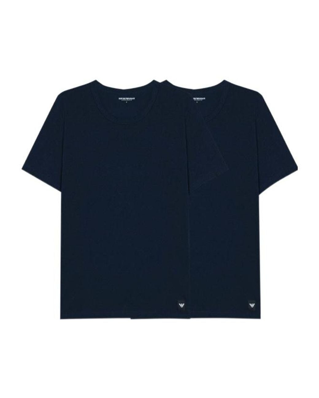 Emporio Armani Blue Two-Piece Crew-Neck T-Shirt Set for men
