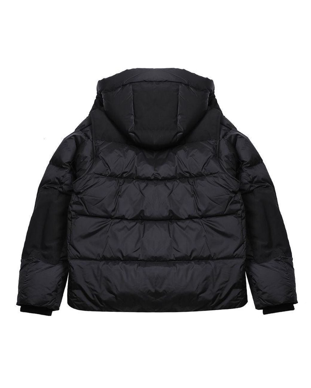 Burberry Black Logo Patch Hooded Coat for men