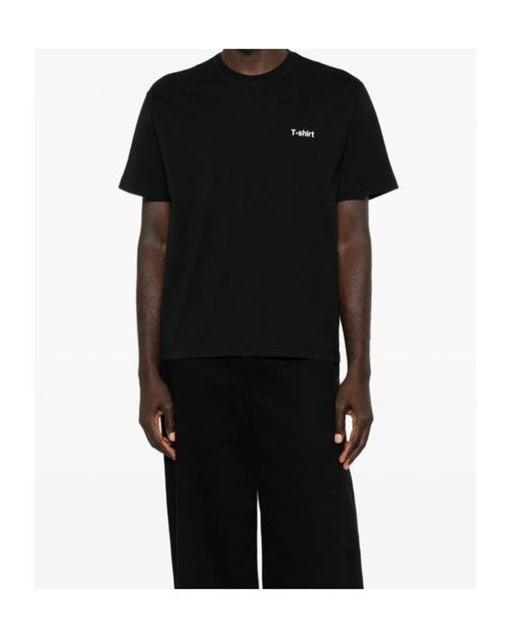 Vetements Black Short-Sleeved Crewneck T-Shirt for men