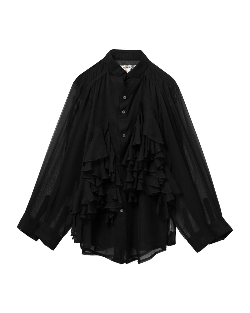 Comme des Garçons Black Ruffled Shirt