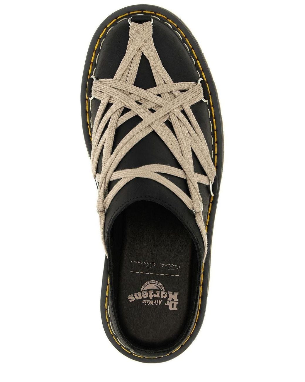 Rick Owens Black X Dr. Martens Slip-On Mules for men