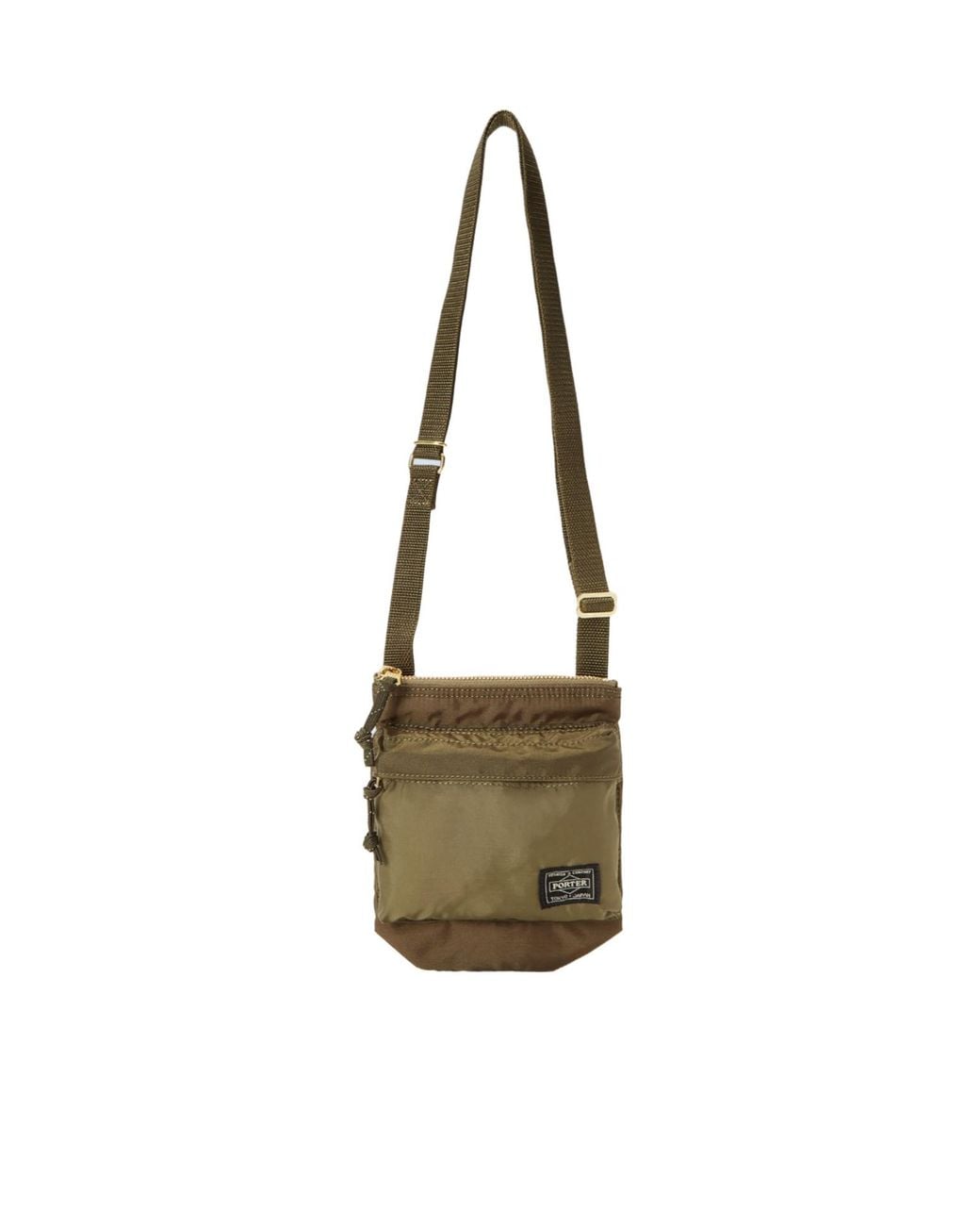 Porter-Yoshida and Co Metallic Force Zipper Shoulder Bag for men