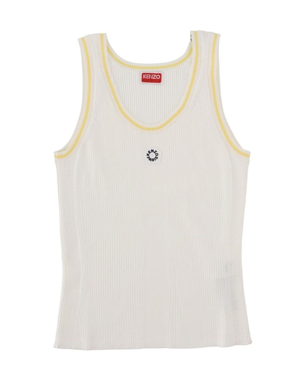 KENZO White Boke Flower 2.0 Rib Tank Top