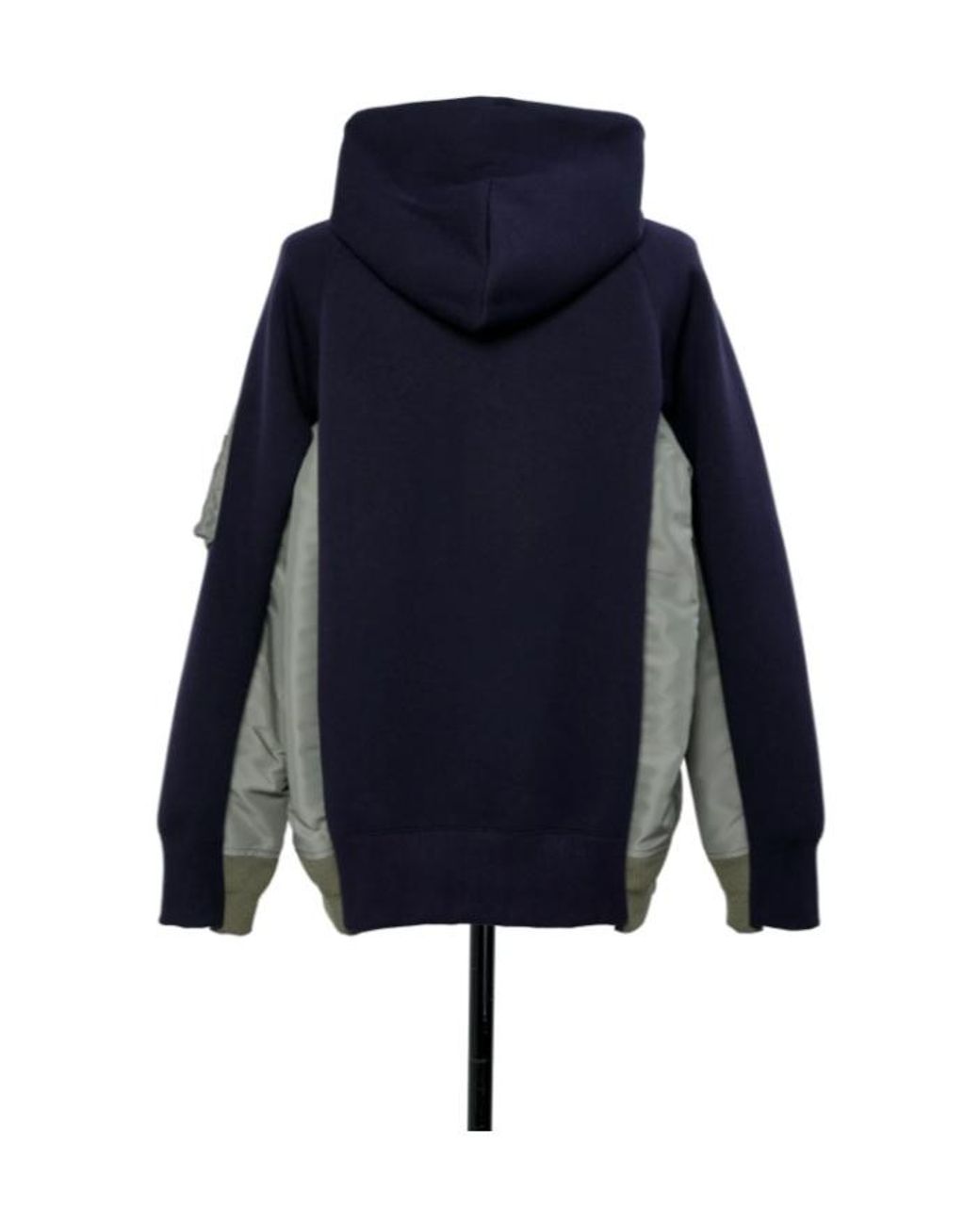 Sacai Blue Sponge Sweat Twill Hoodie for men