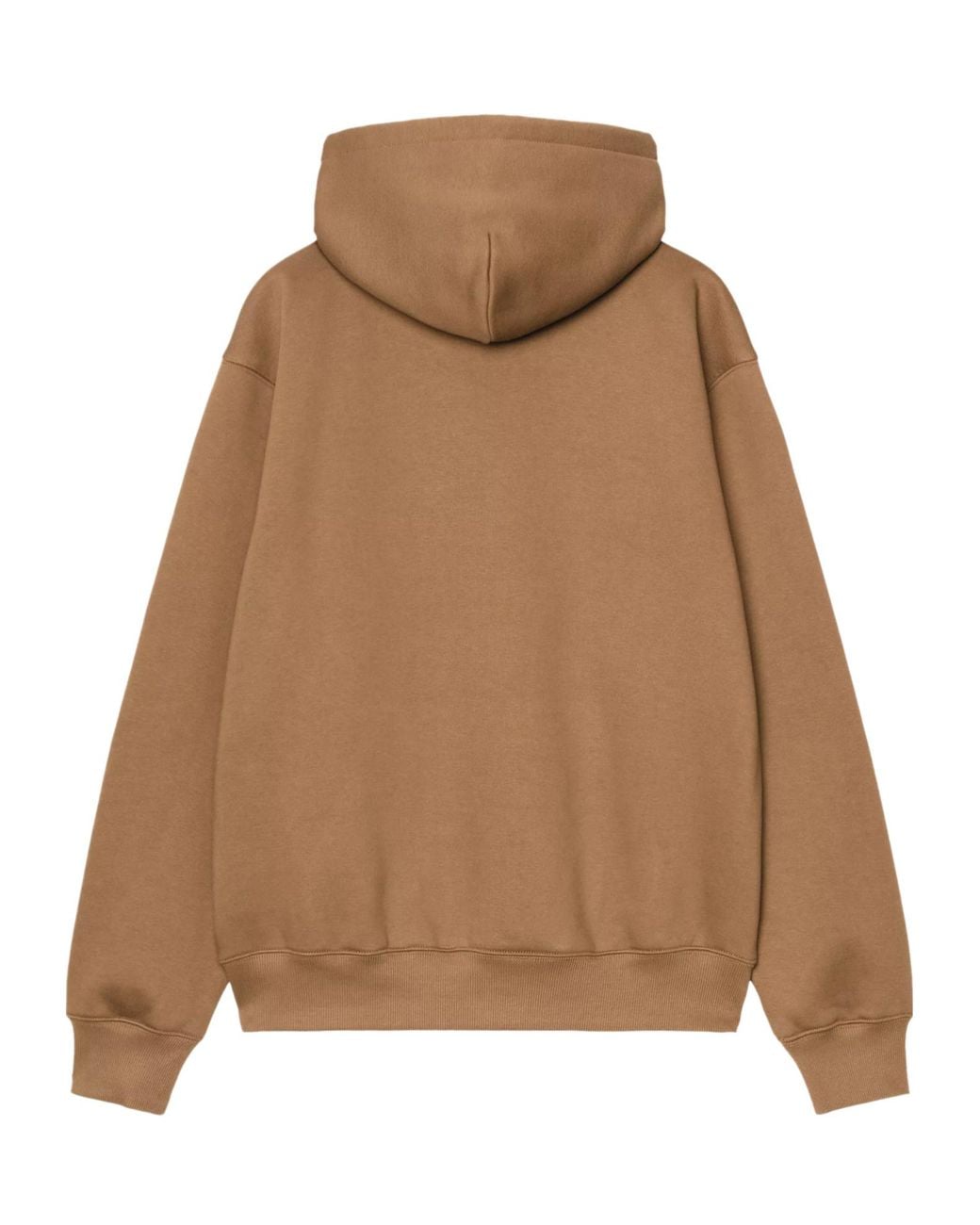 Carhartt Brown Logo Embroidered Drawstring Hoodie for men