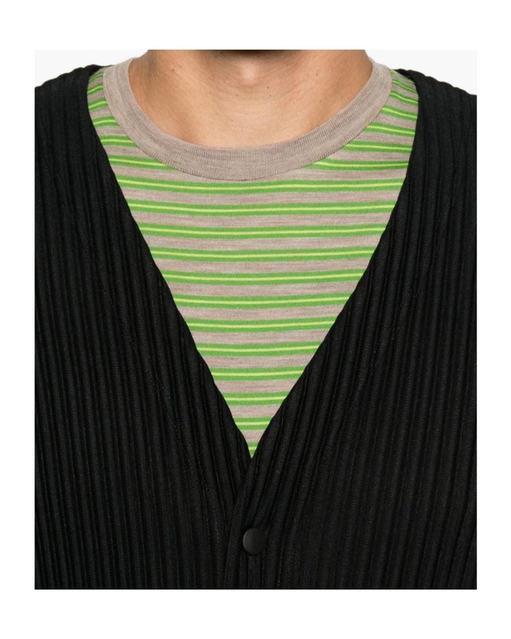Homme Plissé Issey Miyake Black Long-Sleeved Shirt for men