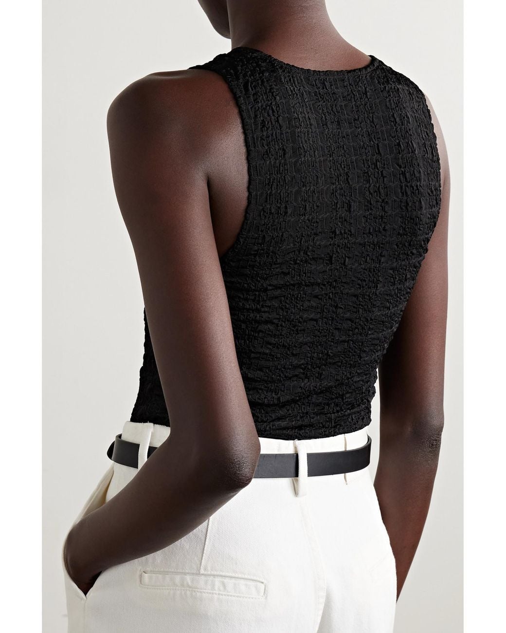 Vince Black Minimalist Stretchy Tank Top