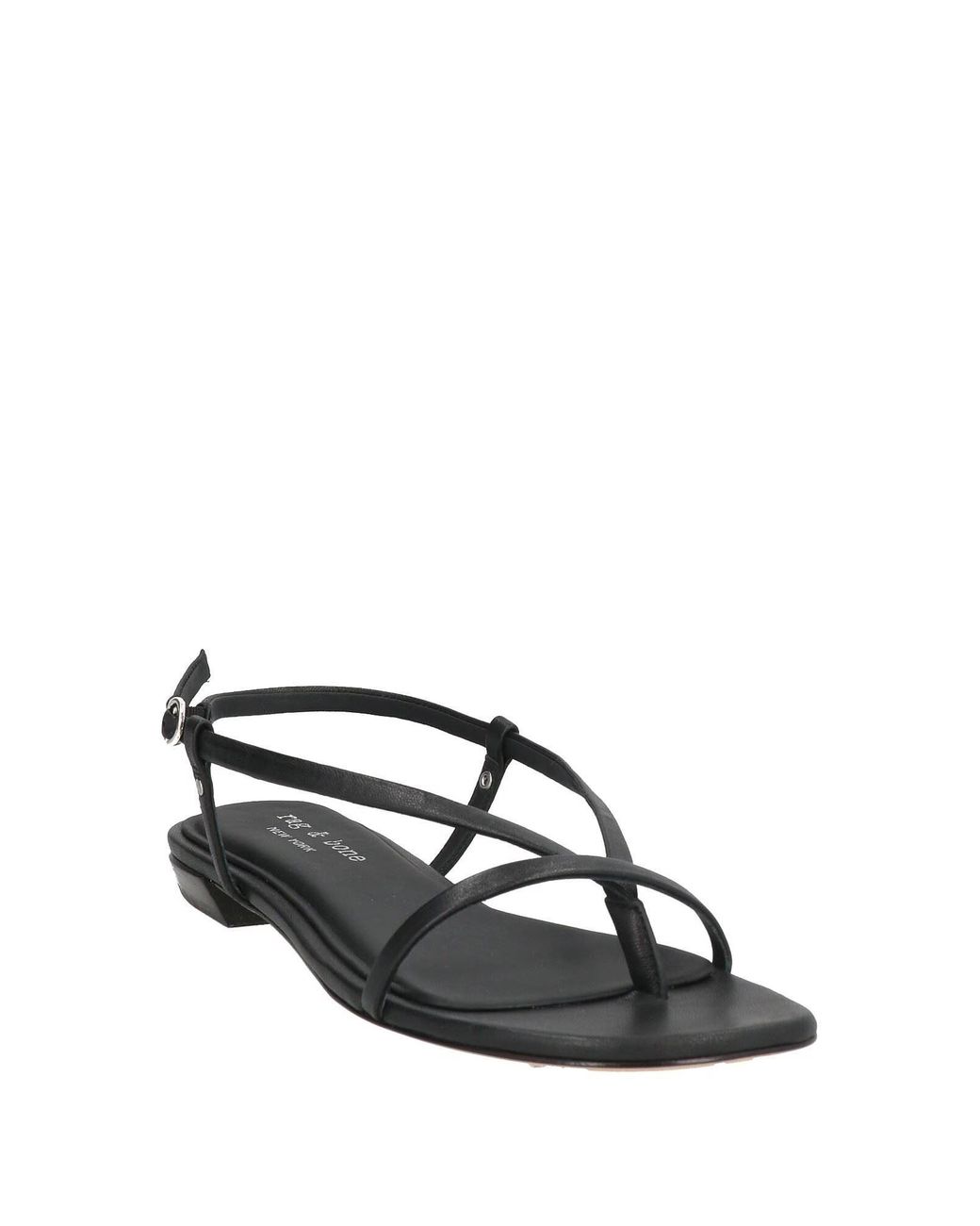 Rag & Bone Black Minimalist Leather Sandals