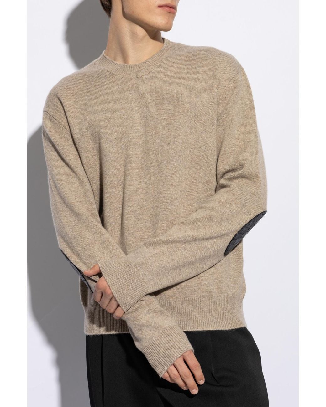 Bottega Veneta Natural Crewneck Knitted Jumper for men