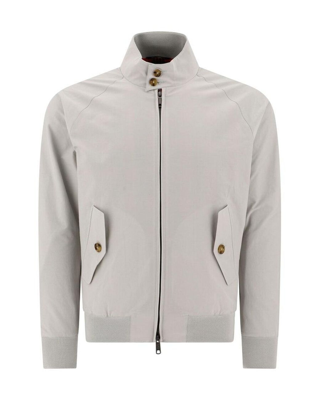 Baracuta Gray G 9 Harrington Zip-Up Bomber Jacket for men