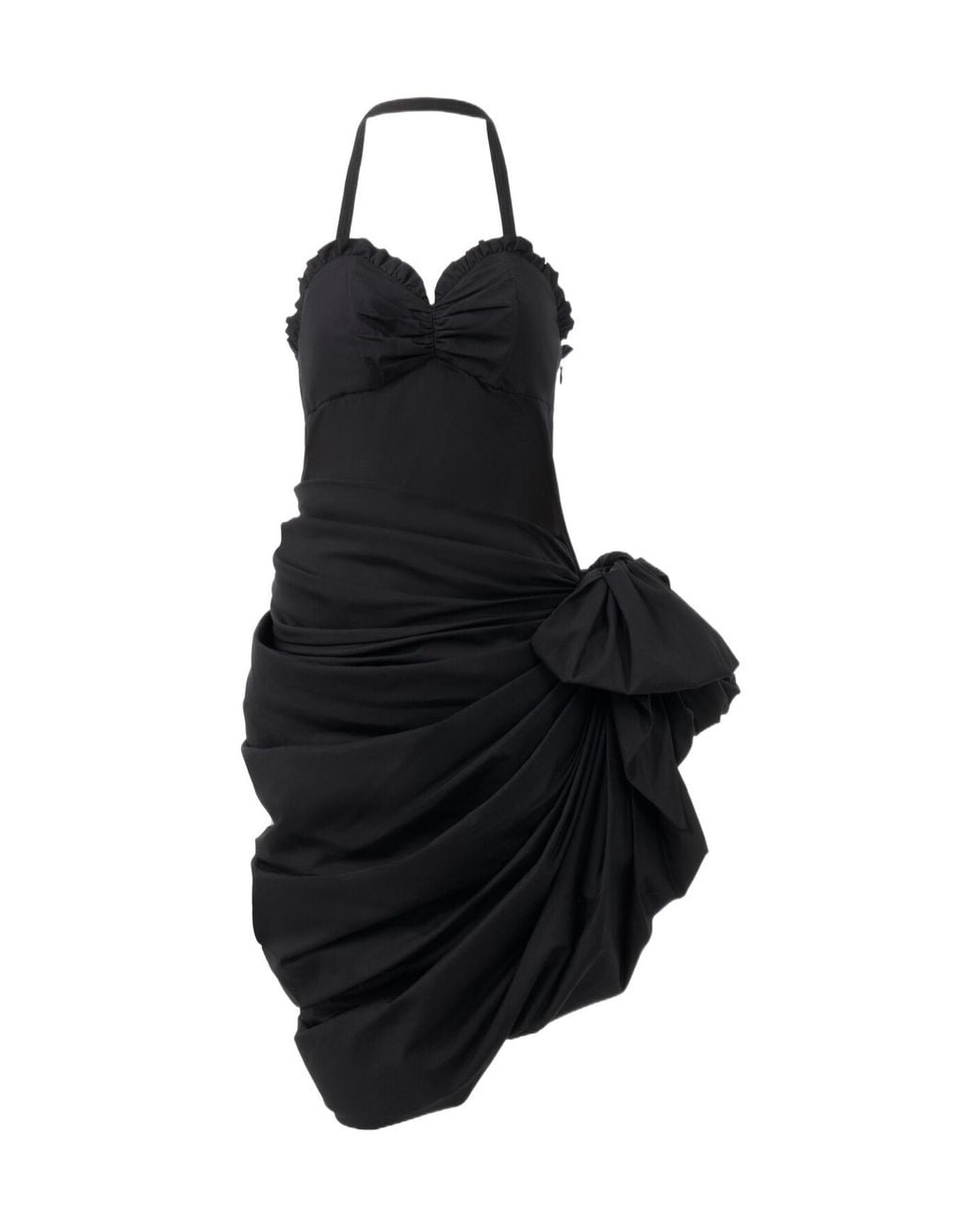 Chloé Black Wrapped Halterneck Dress