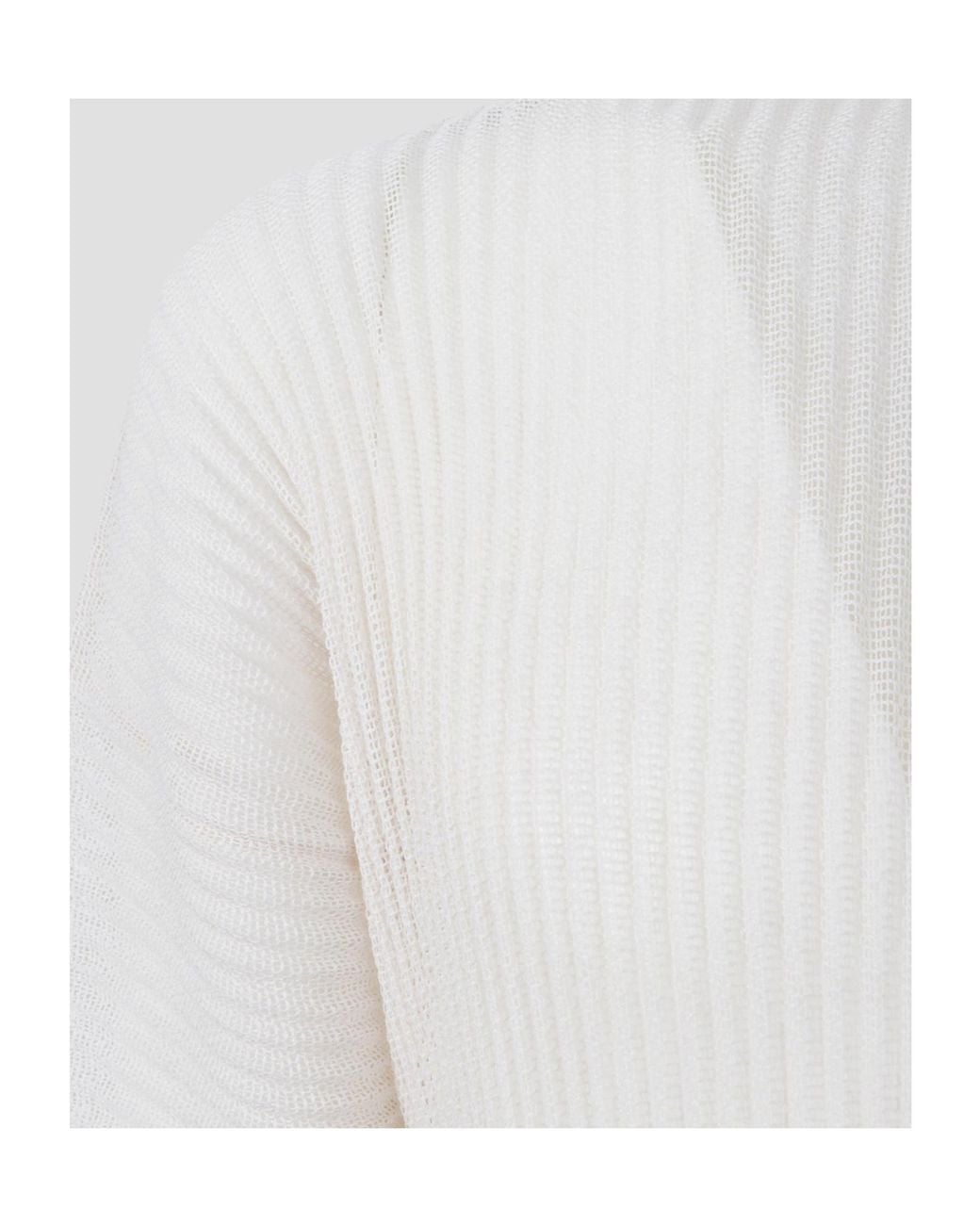 Homme Plissé Issey Miyake White Pleated Blouse for men