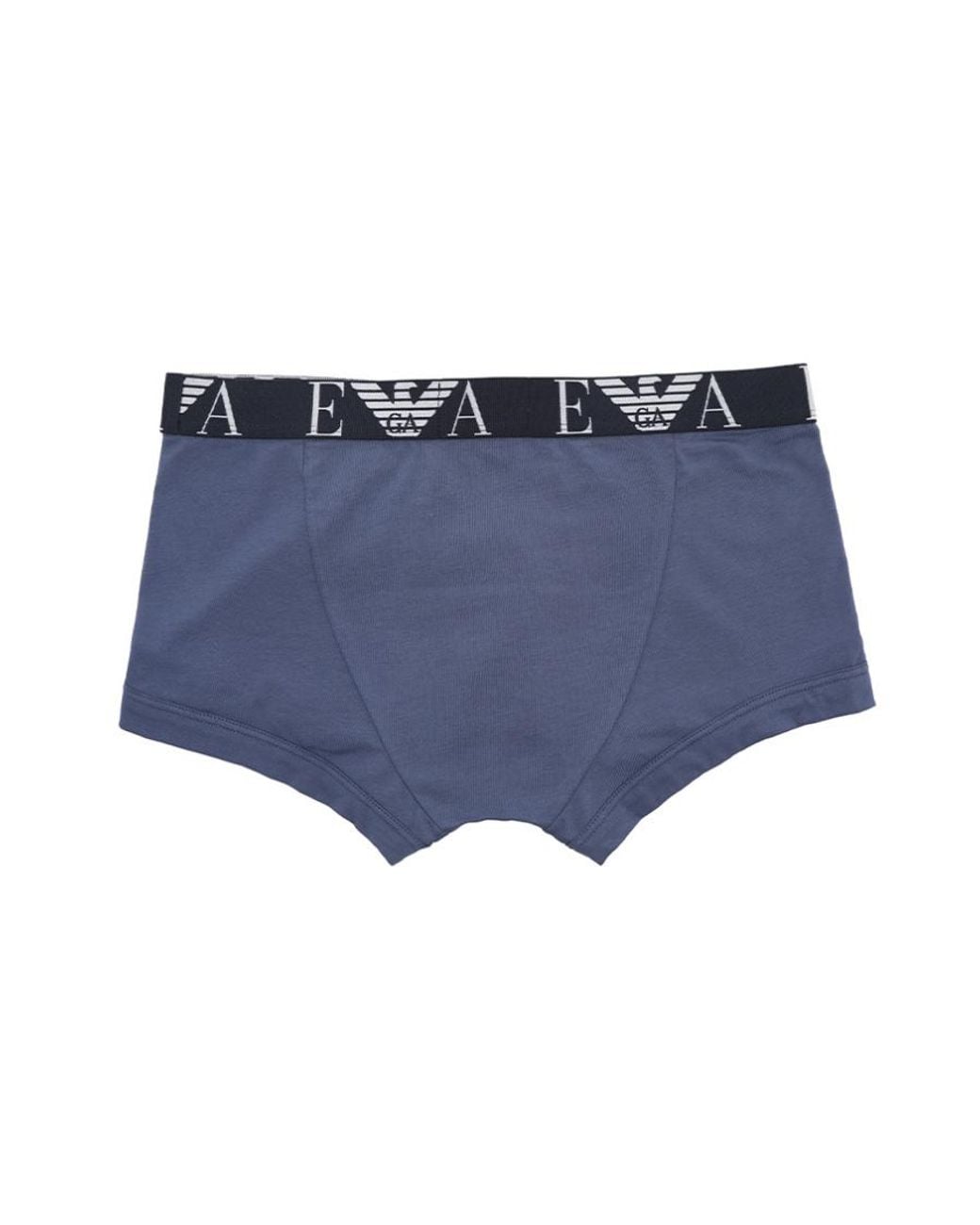 Emporio Armani Blue Logo Boxer Briefs 3-Pack for men