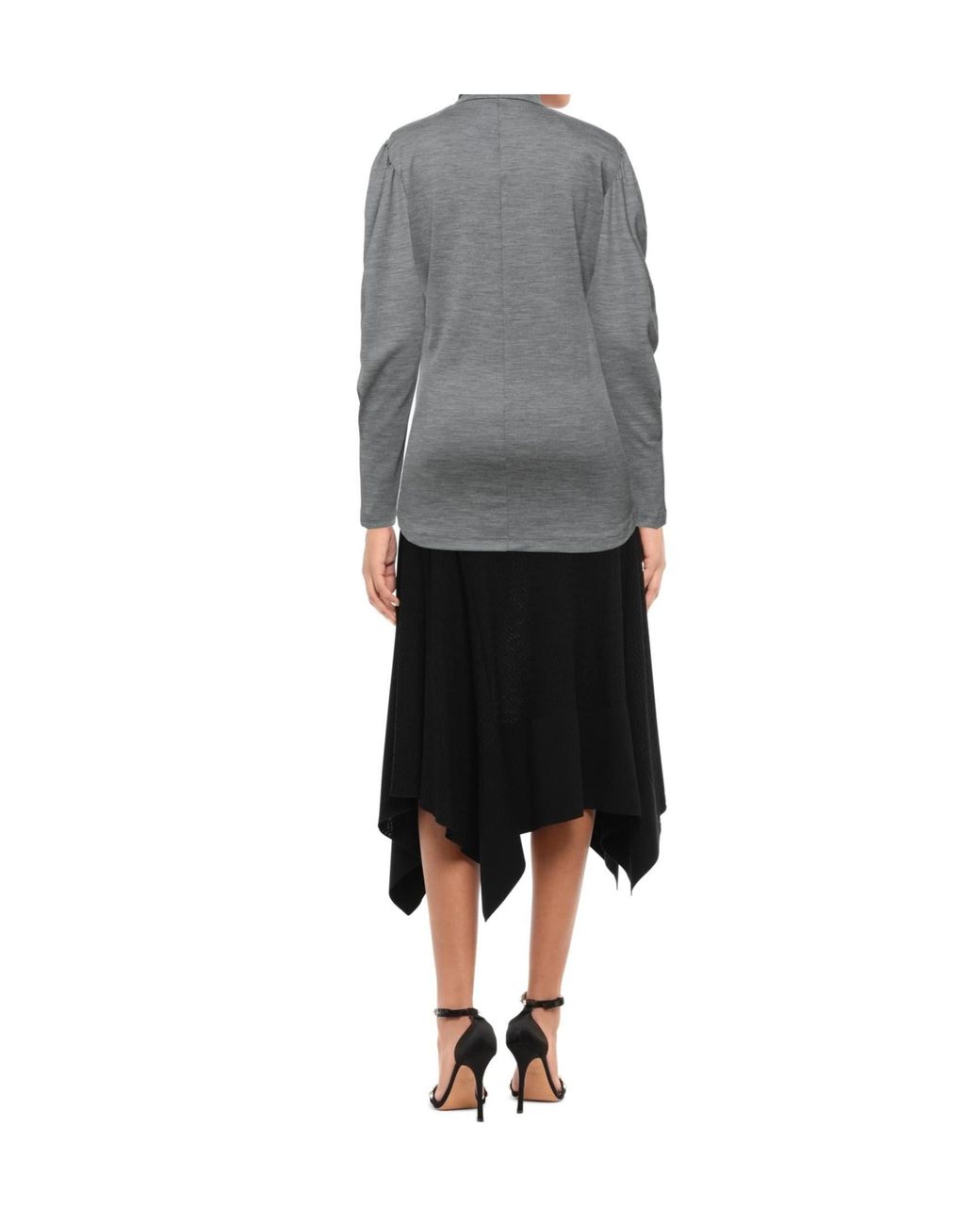 Isabel Marant Gray Long Sleeve Turtleneck Top