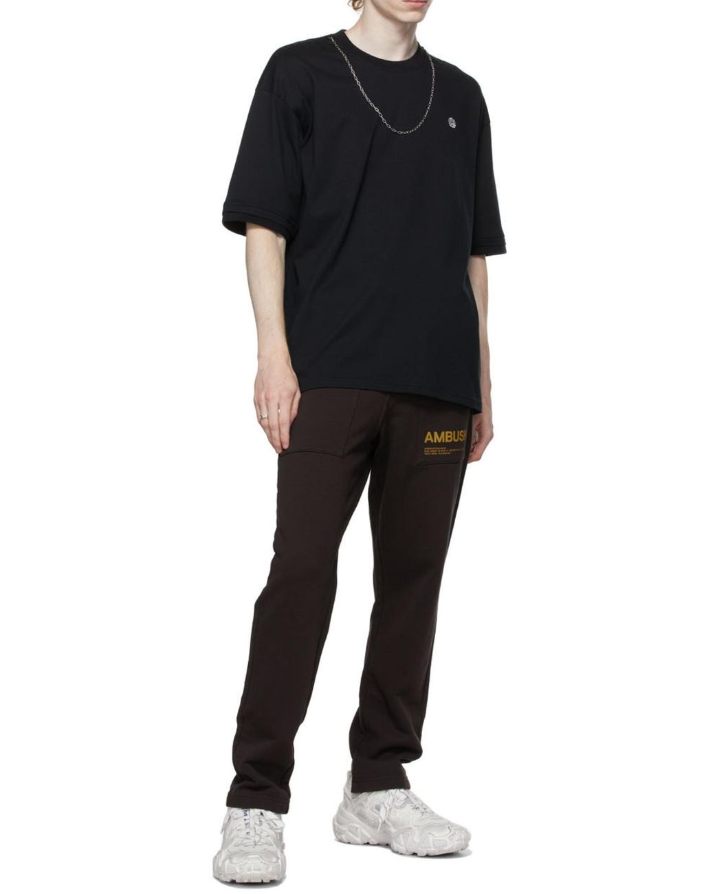 Ambush Black Fleece Workshop Pants Chocolate Torte So for men
