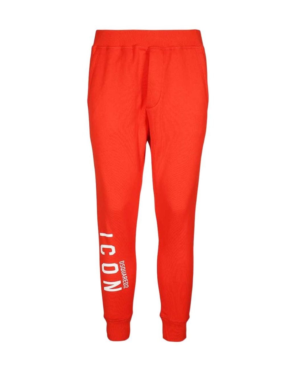 DSquared² Red Icon Logo-Print Track Pants for men
