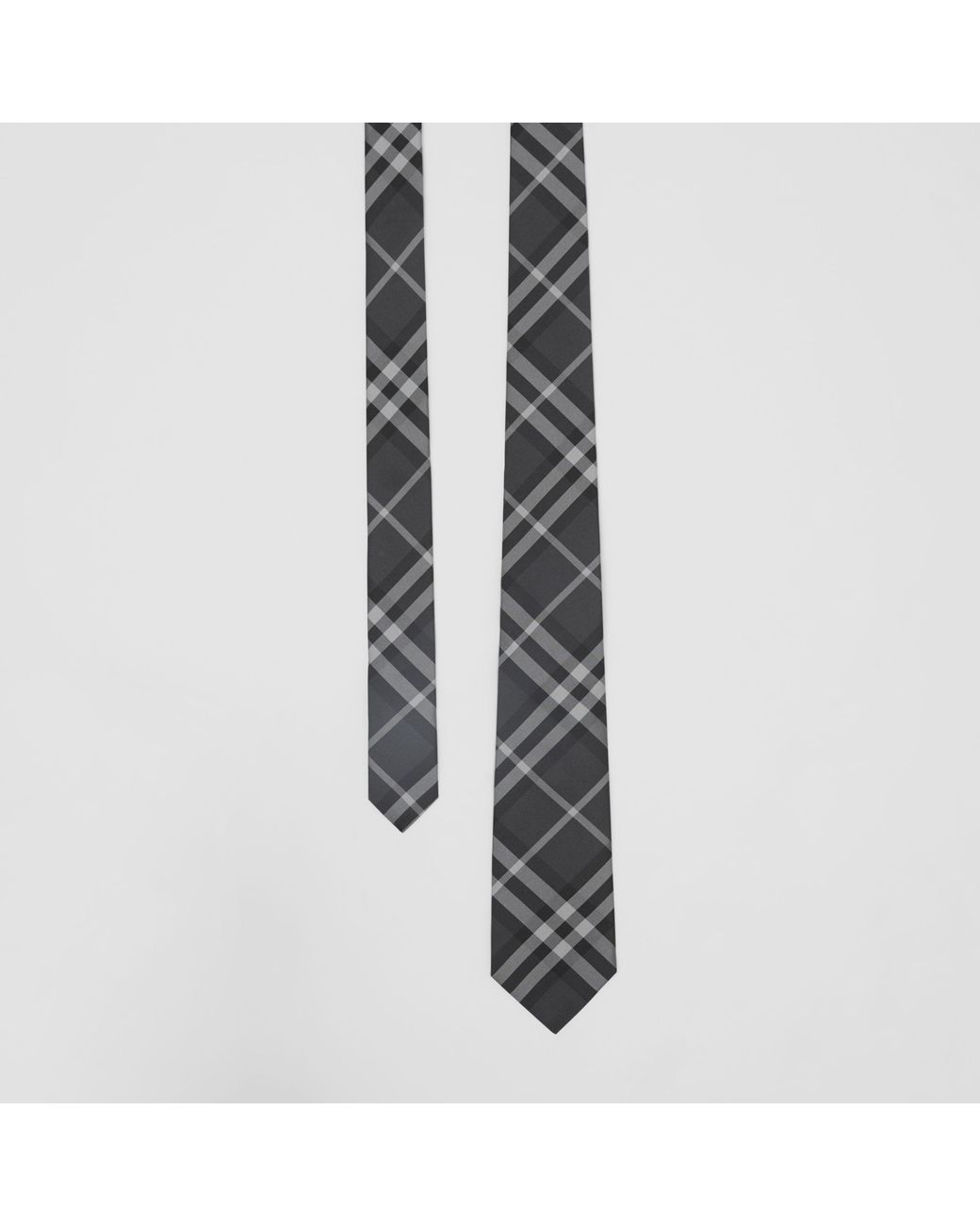 Burberry White Classic Cut Vintage Check Tie for men