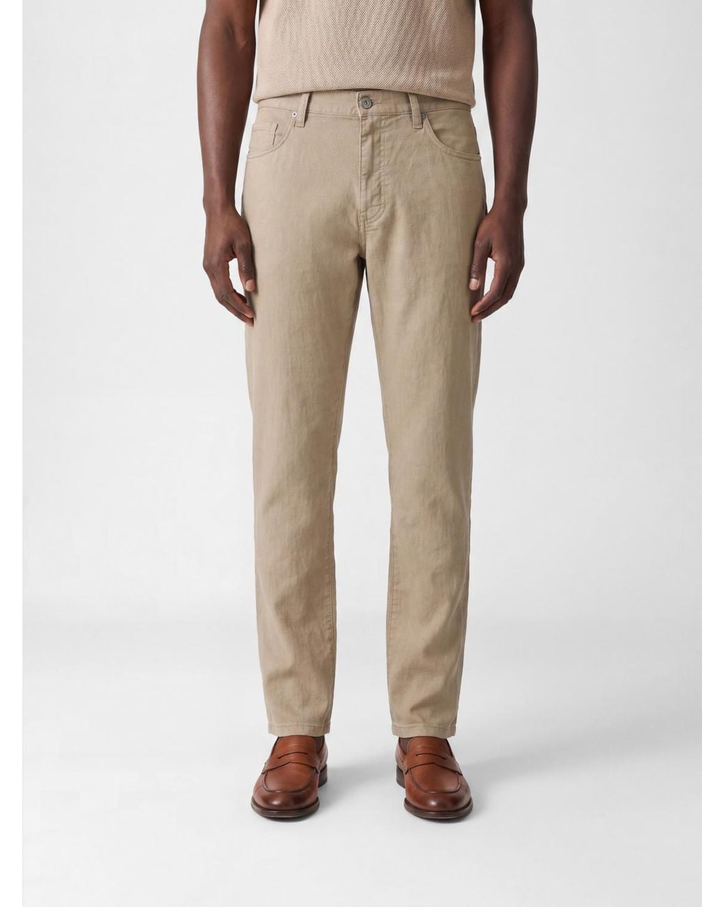 Zegna Natural Jeans With Belt Loops for men