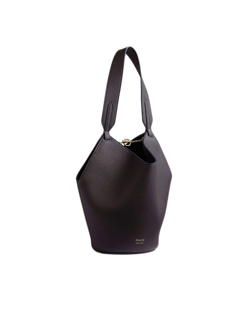 Khaite Black Singleshoulder Shopping Tote Bag